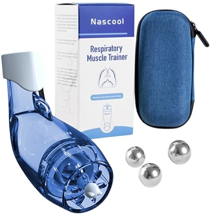 Nascool Lungentrainer, Atemtrainer verbessert Lungenfunktion bei langfristiger Anwendung, Natürliche Atemübungsgerät für Lung