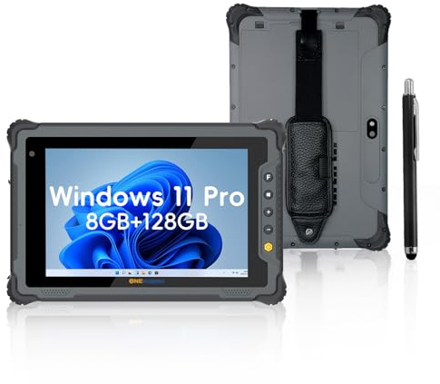 ONERugged Rugged Tablet M80J, 8 Zoll Windows 11 Pro Robustes Tablet, 8GB+128GB, Intel N5100, IP65 Wasserdicht, 5000mAh, 4G LTE GPS Industrieller Outdoor-PC Für Bauarbeiten (M80J)