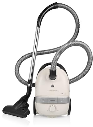 Princess Airmotion Plus, Leicht & Kompakt & großes Volumen 4L, 700W, HEPA-Filter, 10m Aktionsradius, Leise (68 dB), Stufenlos regelbar, Teleskoprohr, Zubehör, Staubsauger mit Beutel, 336080
