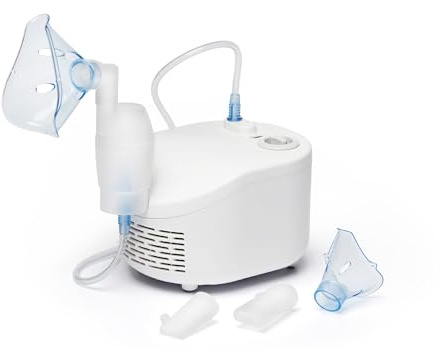 OMRON X101 Easy Inhalationsgerät für Erwachsene und Kinder. Einfach zu verwenden und zu reinigen. Inhalator zur behandlung von atemwegserkrankungen wie asthma, erkältungen und allergien
