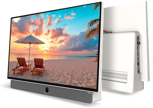 METZ Blue Tragbarer Fernseher 24 Zoll (60 cm) Google TV FHD mit Akku, 12V Auto-Ladegerät, Blendfreier Bildschirm, HDR10, Dolby Audio, HDMI, USB, Bluetooth, Wi-Fi, Für Innen & Außen (24MPE7000Z weiß)