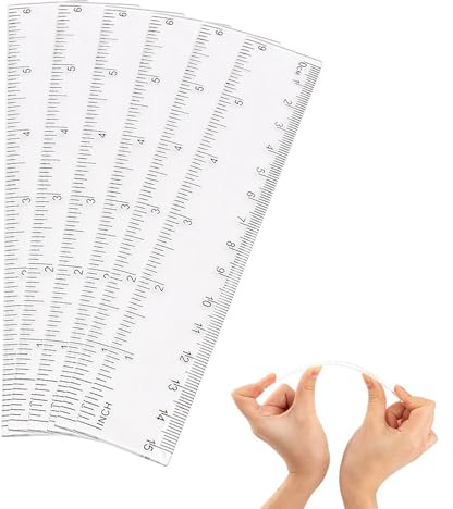 6 Stück Lineal 15cm Grundschule, Kleines Lineal für Schule und Büro