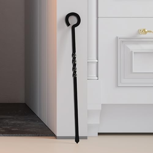 Kingson Black Fire Poker 40,5 cm langes Kaminwerkzeug für Holzbrenner und offenes Feuer, stilvolles und funktionales Kaminzubehör
