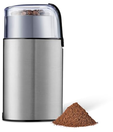 Amazon Basics Elektrische Kaffeemühle, Edelstahl