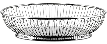 Alessi Drathkorb, oval aus Edelstahl