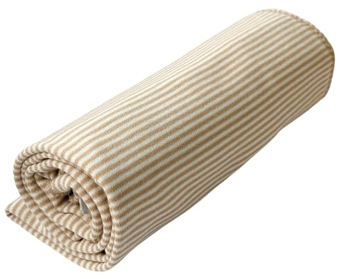 Hoppediz Pucktuch Baby Bio-Baumwolle – elastisches Pucktuch für Neugeborene – weich & anschmiegsam – zur Beruhigung – ab Geburt – auch als Decke nutzbar – Natur-weiß