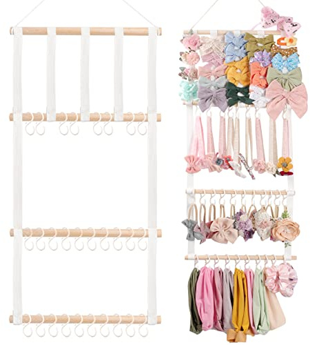POVETIRE Kopfband-Halter, Haarschleifen, Organizer für Mädchen, Baby-Stirnbänder, Haar-Accessoires, Organizer, Aufbewahrung, Wandbehang, Dekoration für Kleinkinder, Mädchenzimmer