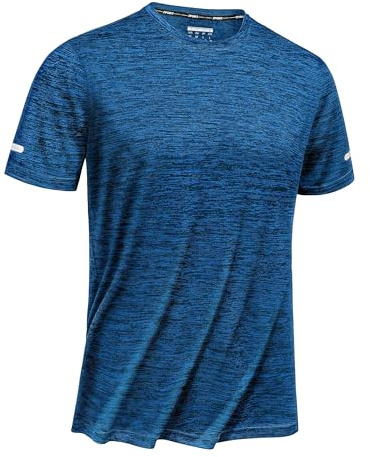 TACVASEN Sport Tshirts Herren Kurzarm Funktionsshirt Meliert Laufshirt
