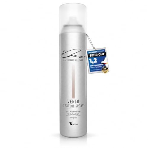 Knaus Vento Texture Spray, stark festigendes Haarspray für Textur, 300 ml | Texturspray und Finishingspray, feiner Sprühnebel, für alle Haarlängen, Beach Waves, Messy Look, Damen und Herren