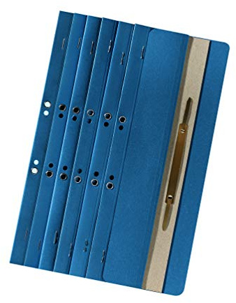 FALKEN 200x Ösenschmalhefter aus starkem Karton blau | Made in Germany kaufmännische Heftung und Behördenheftung Einhänge-Heftstreifen Aktenbinder