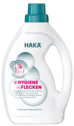 HAKA Wäsche-Hygienespüler, 1 L (25 WL), Desinfektionsspüler entfernt Flecken & Gerüche, für hygienisch frische Wäsche, ohne Duft- & Konservierungsstoffe, Waschmittel-Zusatz, vegan
