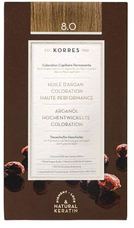 Korres ARGAN OIL ADVANCED COLORANT, 8,0 LIGHT BLONDE
