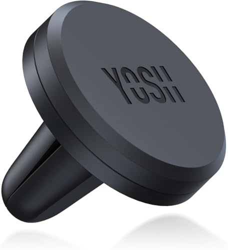 YOSH Handyhalterung Auto Magnet Lüftung, Magnetische für Lüftungsgitter, Ultra-Kompakt Handyhalter Auto mit Starken Magneten, Universal KFZ für iPhone Samsung Pixel & andere Geräte mit Metallplatten
