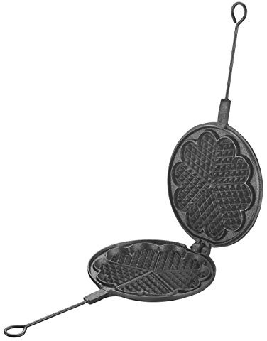 Skeppshult Waffeleisen 21 cm für herzförmige Waffeln - hergestellt aus Gußeisen in Handarbeit