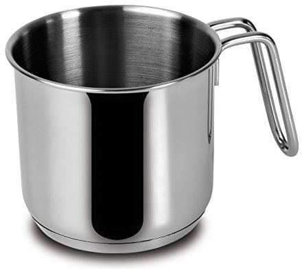 Lagostina Every Milchtopf, Edelstahl, 12 cm Durchmesser, 1,4 Liter | Außen satiniert, mit Lagoseal Plus Boden, breite Griffe, geeignet für Induktion und alle Wärmequellen