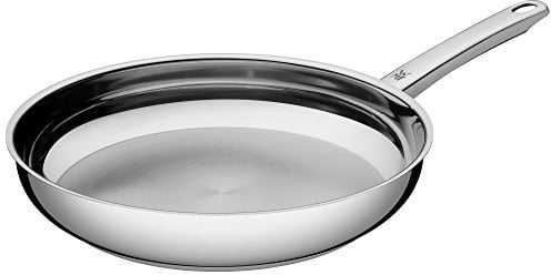 WMF Profi Bratpfanne 28 cm, Edelstahlpfanne unbeschichtet, Cromargan Edelstahl Pfanne Induktion, für alle Herdarten geeignet, backofenfest, spülmaschinengeeignet