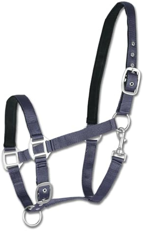 Waldhausen Perlonhalfter Satin, blau, WB
