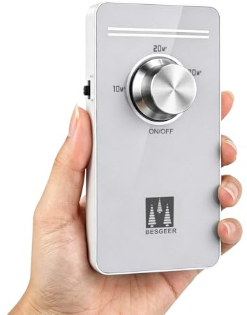Ozongenerator Luftreiniger, Geruchskiller Air Purifier, Air Ozonizer Generator für Zimmer, Badezimmer, Haustiere, Formaldehyd und Geruch, Hohe Effizienz - Silber