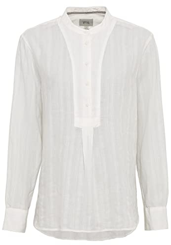 camel active Damen Schlupfbluse mit Plastron Weiß, Womenswear-XS