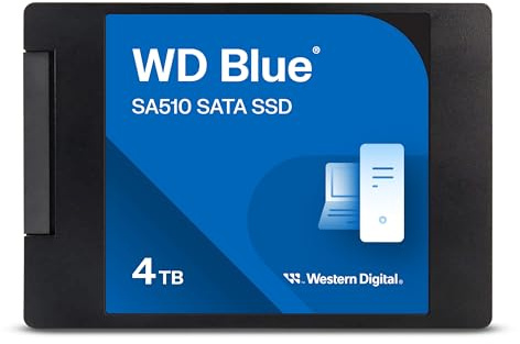 WD Blue SA510 SATA SSD 4 TB 2,5 Zoll (Lesen bis 560 MB/s, Schreiben bis 520 MB/s, Upgrade für PC/Laptop, Western Digital SSD Dashboard)