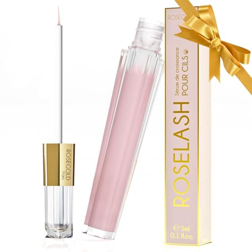 ROSEGOLD ROSELASH Wimpernserum Biotin für längere dichtere Wimpern Vegan | 99 % natürlich mit Biotinyl GHK & Panthenol, sichtbar ab 3 Wochen, hormon- und parfümfrei