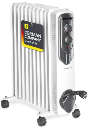 TROTEC TRH 21 E Radiator Heizung – Heizleistung 1000 W/1500 W/2500 W | Elektro Heizkörper, 11 Rippen, Raumgröße 30 m²/75 m³