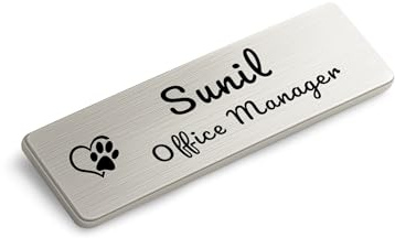 XMHome 1 Edelstahl Türschild selbstklebend personalisiertes Namensschild mit Lasergravur wetterfest für Haustür, Briefkasten, Klingel Made in Germany 60 * 15mm 1 Stück