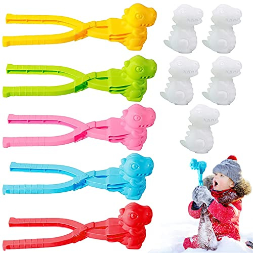 KOIROI 5 Stück Schneeball Former, Schneeballzange, Winter Schneeball Maker, Sandball Schneeball Clip, Schnee Spielzeug, Schneespielzeug für Jungen Mädchen Spaß für Winter Schnee Strand