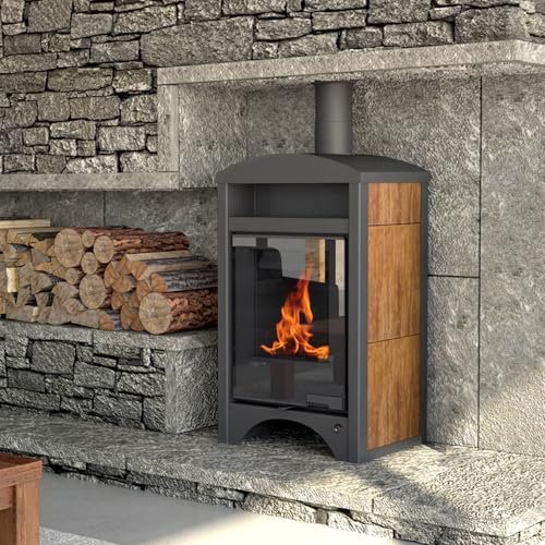 Aquaflam HSF34-053 Vario Barma Basic Wasserführender Kaminofen Nut Tree 11/7 kW/A