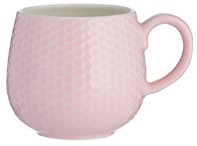 Geprägte Tasse wabenförmig, 350 ml in 2 Farben Farbe pink