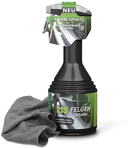 Dr. Wack P21S Felgen Detailer 500ml - reinigt, schützt, sorgt für Hochglanz mit Abperl-Booster + detailzone premium Felgentuch 300GSM 40x40cm