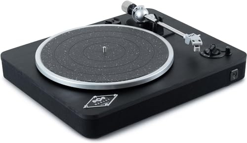 House of Marley Stir It Up Wireless Plattenspieler Bluetooth - Nachhaltig gefertigter Schallplattenspieler, 33/45 U/min Vinyl Player mit Vorverstärker, Audio-Technica Tonabnehmer, Schwarz