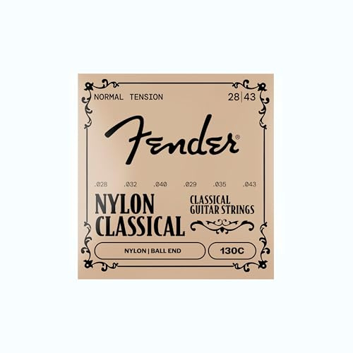 Fender .028 - .043 130 Nylon Ball End Medium Folk Guitar Strings