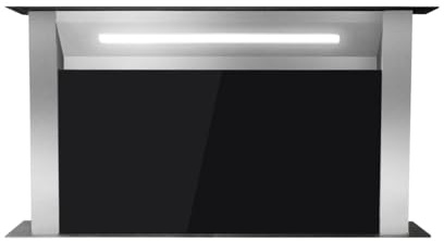 KKT KOLBE Downdraft Dunstabzug 60 cm | Tischabzug versenkbar | Dunstabzugshaube | Edelstahl | schwarzes Glas | Nachlaufautomatik | SensorTouch Bedienung | DRAFT600