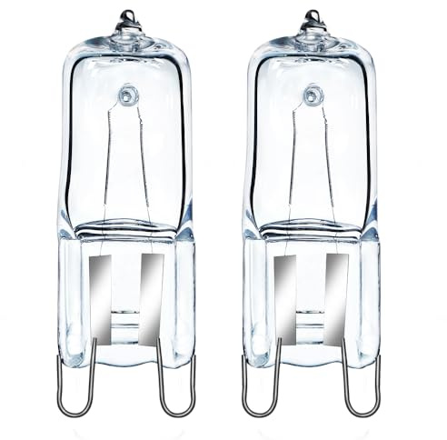 GMY Backofenlampe Glühbirnen G9 40W 230V Oven Lampe Für Neff/AEG/Bosch/Siemens/Miele Backofen- und Mikrowellenanwendungen 300 Grad C Hitzebeständige 2er Pack, Warmweiß