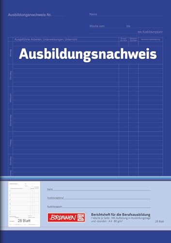 Brunnen 104257001 Ausbildungsnachweisheft, A4, 28, grün