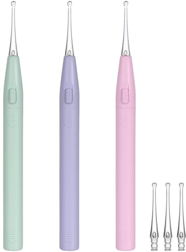Exceart 3 Stücke LED Ohrreiniger Set mit Licht Kinder Ohrenreiniger Baby Ohrlöffel Ohrenschmalz Entferner für Erwachsene Kleinkinder (Ohne Batterie)