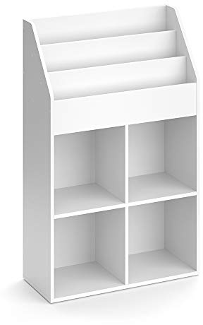 Vicco Bücherregal Luigi, Weiß, 72 x 114.2 cm, zur Aufbewahrung von Spielzeug und Büchern kombinierbar