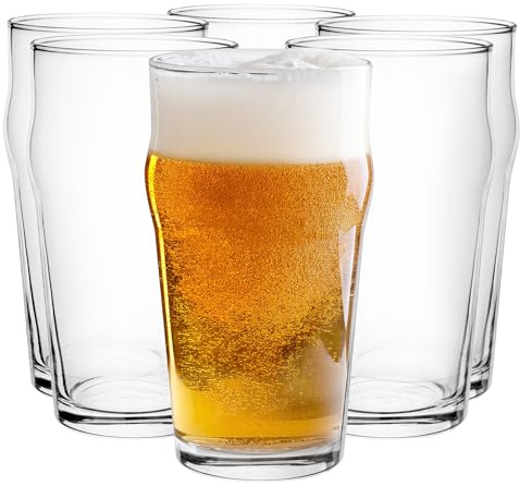 Glasmark KROSNO 1992 Biergläser Set 6 Stück 530 ml Pils Bierglas Stout Ale Gläser Für Bier Bierseidel Bierkrug Spülmaschinengeeignet