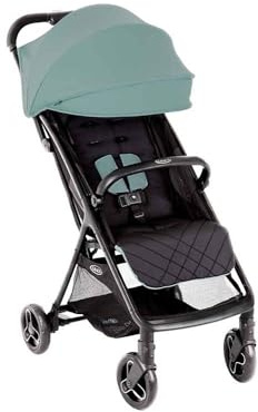 Graco Myavo™ Reisebuggy, ab Geburt bis ca. 4 Jahre (bis 22 kg), leicht, schnell zusammenklappbar, zusammengeklappt freistehend, großer Staukorb, inkl. Regenverdeck, Mint