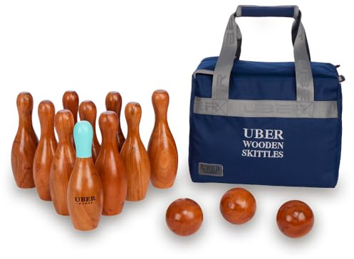 Ubergames Hochwertiges Kegelspiel - Top Qualität Wurfspiel - mit Robuste