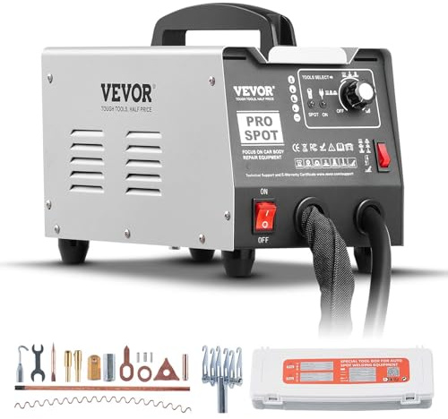 VEVOR Ausbeulspotter, Autokarosserie-Punktschweißgerät zum Ausbeulenziehen mit 7 Schweißmodi & einstellbarer Leistung, 1,8 kW Dent Puller zum Ausbeulenentfernen für Auto- & LKW-Ausbeulenreparatur