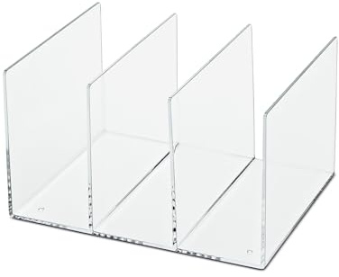 MAUL Katalogsammler Acryl glasklar 3 Fächer für Büro | übersichtliche Ablage, sicherer Stand mit Noppen, schneller Zugriff von oben und seitlich, elegante Transparenz