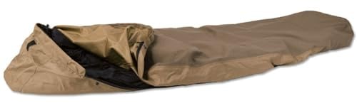 Mil-Tec Schlafsackhülle Modular 3-Lagen Laminat • Wasserdichter Biwaksack mit atmungsaktiver Membran & 2-Wege-Reißverschluss • Schlafsack-Hülle mit Packsack für Camping, Trekking & Survival • Coyote