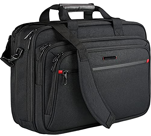 VANKEAN 17.3 Zoll Laptoptasche für Herren Damen, Schwarz