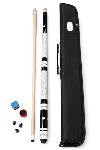 WinEver Billardqueue Set mit Tasche, Kreide, Trimmer und Ersatzleder, 145 cm Pool Billardqueue mit Variabler Länge, Queue Set für Einsteiger, Kinder und Hobbyspieler