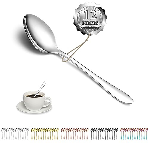 Kyraton Teelöffel 12 Stück 14cm Edelstahl Kaffeelöffel, Dessertlöffel, Eislöffel, Löffel Besteck