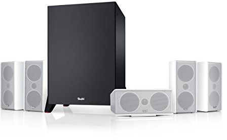 Teufel CONSONO 35 MK3 5.1 Set - Heimkino mit Micro-HiFi-Satelliten, Höhe Sprachverständlichkeit, Starker Subwoofer(optional kabellos) - Weiß
