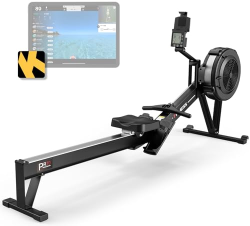 PASYOU Rudergerät Luftwiderstand für Zuhause, Professionelles Rudergeräte mit 10 Stufen Einstellbar, Professionelles Indoor-Rudergerät, Ergonomischer Komfortsitz,mit Kinomap APP, Tragfähigkeit 160 KG