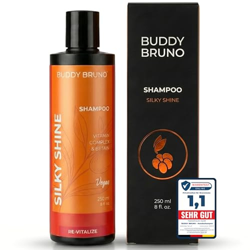 Testnote: Sehr gut - Hundeshampoo sensitiv mit Sanddorn - Fellpflege gegen Juckreiz & Geruch - 100% vegan & natürlich - für glänzendes Fell & Vitale Haut - 250ml